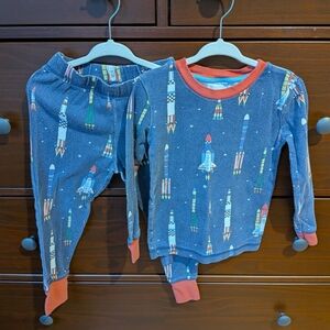 Mini Boden Rocket Ship.Pajamas Sz 4